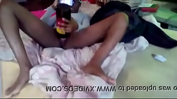 Preview 3 of College 3 Guys 3 Girls - Bottle Freak Black Teen Puts Bottle Up Pussy - XVIDEOS.COM