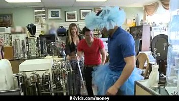 Preview 4 of Smoal Grild - Sexy teen nails her butt on hard dick for cash 30