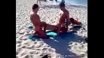 Preview 2 of Teen Sex Forced Sexwife Small - Beach Threesome