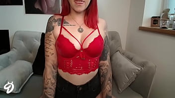 Preview 1 of Art Porn Pub - Red fetish outfit