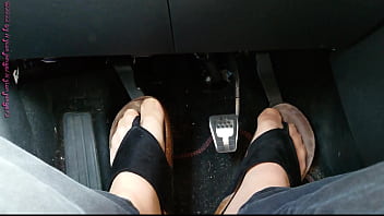 Preview 2 of Indian Nxnxxx - Nylon feet and toe separators in the car