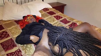 Preview 3 of Ebony Girl Takes Cumshot - Ebony teen Cassidy Cash gets drilled by her step dad Don Whoe  Super Hot Films