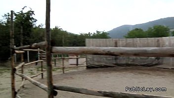 Preview 1 of Love Stor Movie - Redhead teen fucking on the country outdoor pov