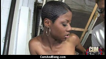 Preview 4 of Loved Scene - Black chick deepthroats a group of white studs and gets rewarded with cum 14
