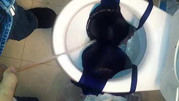 Preview 2 of Kh Karina Hart - step sister blue bra getting piss on