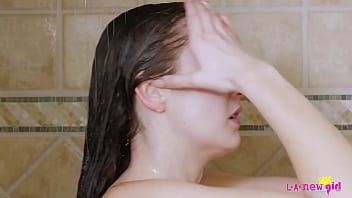 Preview 3 of Video Suhagrat Xxxii Hd - Skinny Teen brunette took a shower