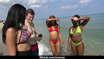 Preview 4 of Mom And Daughter Funs - Sexy exhibitionist GFs are paid cash for some public fucking 11