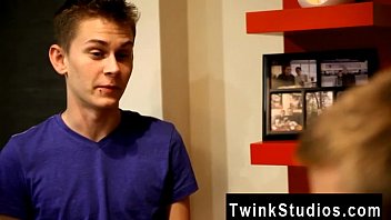 Preview 1 of Teens Anal Maid Threesome - Amazing twinks Kirk Taylor has arrived for dinner and his adorable, 