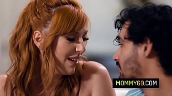 Preview 2 of Meet 24watch - Redhead stepmom Lauren Phillips rides on her virgin stepson&#039_s cock
