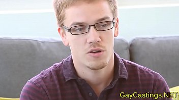 Preview 1 of True Nudist Fmali - Nerdy hunk blows agent at gaycastings