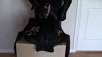 Preview 2 of Star Wars Force - Leather burglar cum on leather