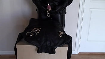 Preview 1 of Star Wars Force - Leather burglar cum on leather