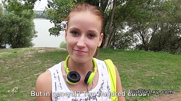 Preview 2 of Blowmax - Amateur teen threesome fucking by the river