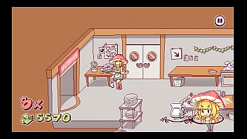 Preview 4 of Big Andy - Futanari Di Funghi [ FUTA Hentai Game ] Ep.2 she is cumming all over the customers tits and cute faces !