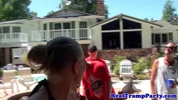 Preview 2 of Bertty Granny Gets Her Facking - Pool slutparty turned into orgy
