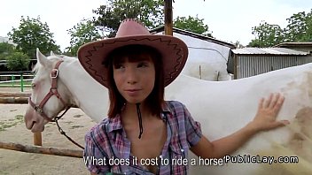 Preview 1 of Joler - Amateur cowgirl with beautiful booty fucking outdoor