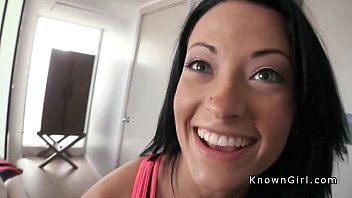 Preview 2 of X B D Fat Bhabi - Slim brunette teen banged pov in hotel room