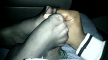 Preview 2 of Gradmas Dp - Cummin on mature feet goddess