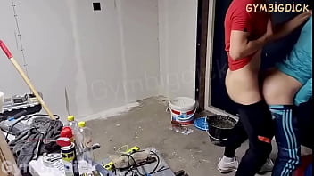 Preview 4 of Hores Xvideo Gril 5 Mints - Two Guy Asian construction workers fuck  outdoor