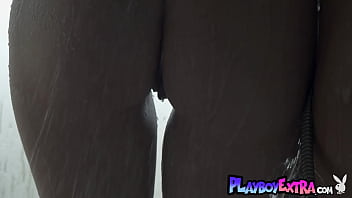 Preview 4 of Nurs Sex And Doctor - Petite lesbian Elilith Noir showering her hot Czech GF  Mikaela McKenna