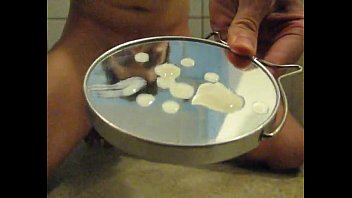 Preview 4 of Capri Cavalli Seth - Boy in chastity eats his freshly milked juice - gayboykink