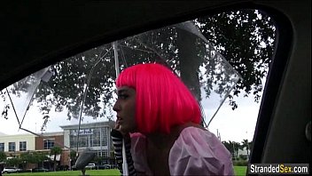 Preview 1 of Teen Sex Mom Mom Anal - Cosplayer teen Natalie Monroe hitches a ride n gets pounded