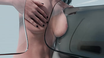 Preview 4 of Xxx Vaibo - Young Lady with big tits getting her big tits squeezed for mammography (animation,  Medio-Lateral Oblique Projection side view)