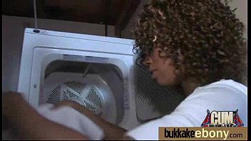 Preview 1 of Only Bike - Ebony gets group cumshots 16