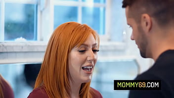 Preview 2 of Azri Tube - Gorgeous redhead stepmom Lauren Phillips greets her stepson naked and rides on his cock
