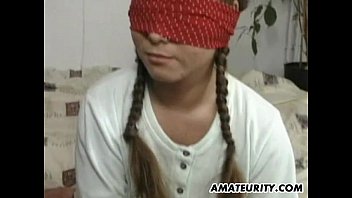 Preview 1 of Bndsex Com - Amateur girlfriend cum in mouth with a mask on her face