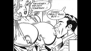 Preview 3 of Small Girl Rail - Busty big naturals tits stewardess takes on huge cock threesome xxx comic