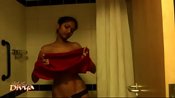 Preview 2 of Aiden Corbin Fisher Solo - hot sexy indian amateur babe divya in shower