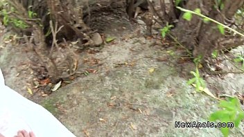 Preview 3 of Sybil Stallone Seks - Brunette gf anal fucked outdoor in woods pov