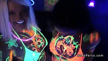 Preview 2 of Search Some Porn Bok - Hot amateur babes having blacklight foursome party