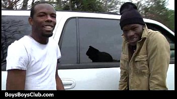 Preview 1 of Cumshots Spandex Assjob Part 2 - Muscular black dudes fuck gay white twink boys 21
