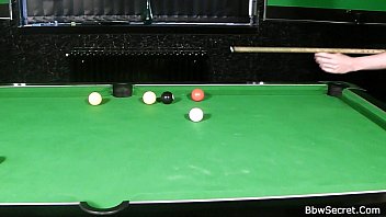 Preview 1 of Not Pain In Their Ass - Cheating bbw in fishnets on the pool table