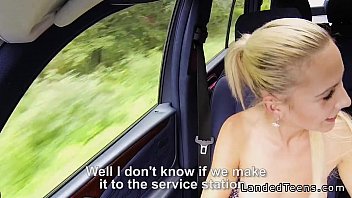 Preview 1 of Wasmo Dameer - Naughty blonde teen fucked in the car pov