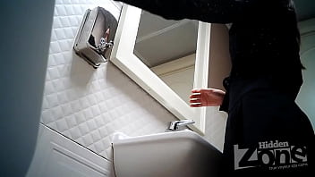 Preview 4 of Johnny Sins Hot Girls Wife - Hidden camera in the toilet of a bar.