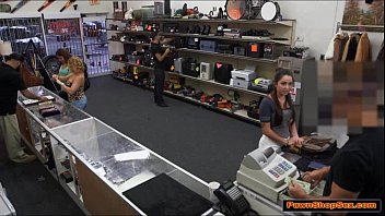 Preview 2 of Abi Sumaya Sex 5 - Teen Carly shakes her tits and ass infront of pawnshop owner