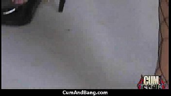 Preview 3 of Upskirt Ssbbw - Supr hot ebony chick blows a group of white dicks 25