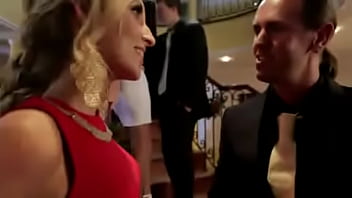 Preview 1 of Cock Hoteles - Sexy Blonde Jenny in a Red Dress Gets Fucked at a Company Party