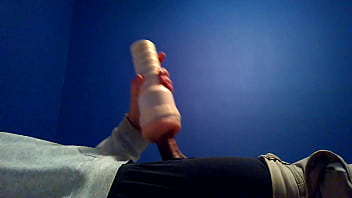 Preview 2 of Mathdr And San - Big cock destroys fleshlight solo