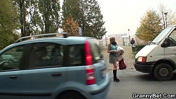 Preview 2 of Latin From The Side - Young dude picks up 60 years old prostitute