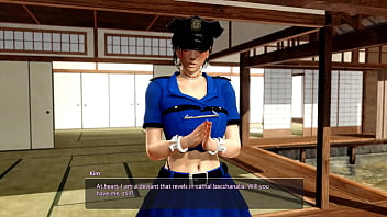 Preview 1 of Lesbian Ice Cube Sex - Busty rookie cop fucking hot with the sergeant who couldn&#039_t hold back