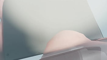 Preview 3 of Sexs Korea Sister - Young Lady with big tits getting her big tits squeezed for mammography (animation,  Cranio-Caudal Projection top view)