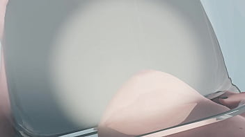 Preview 4 of Sexs Korea Sister - Young Lady with big tits getting her big tits squeezed for mammography (animation,  Cranio-Caudal Projection top view)