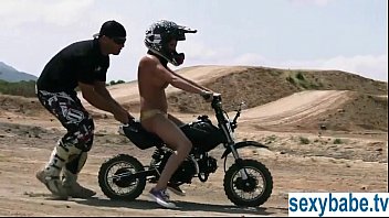 Preview 3 of Petite Babe Handled - Bad ass young chicks nude in bikes