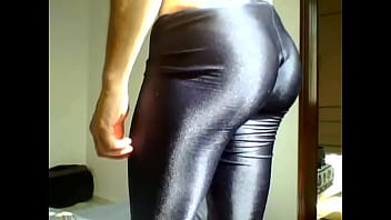 Preview 2 of Kaitlyn Siragusa - shorts lycra shiny