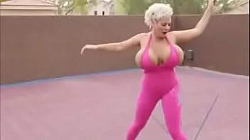 Preview 2 of Milf Carly Squirt - Giant Fake Tits Claudia Marie: Prancercise