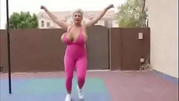 Preview 4 of Milf Carly Squirt - Giant Fake Tits Claudia Marie: Prancercise